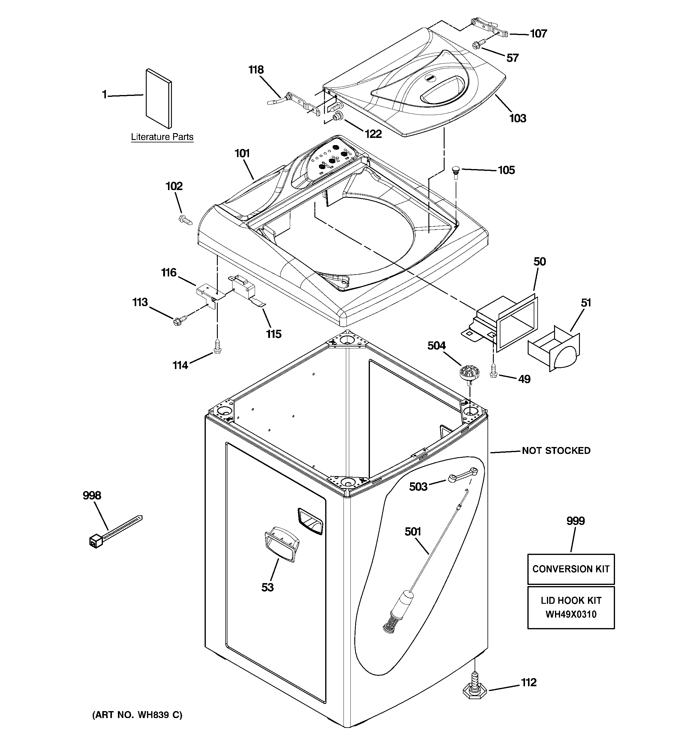 Top & cabinet parts