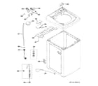 GE WSKS3040E0WW controls & rear panel parts diagram