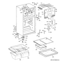 GE GTS18RBSARWW cabinet diagram