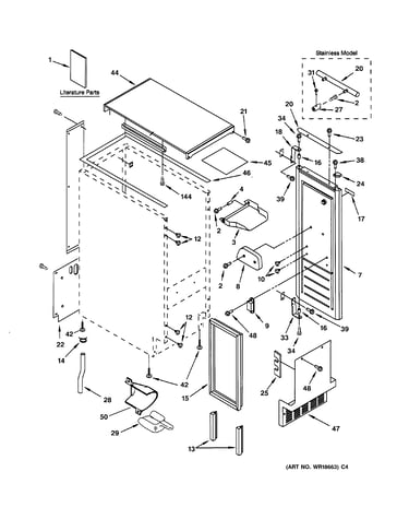 Cabinet, liner & door parts