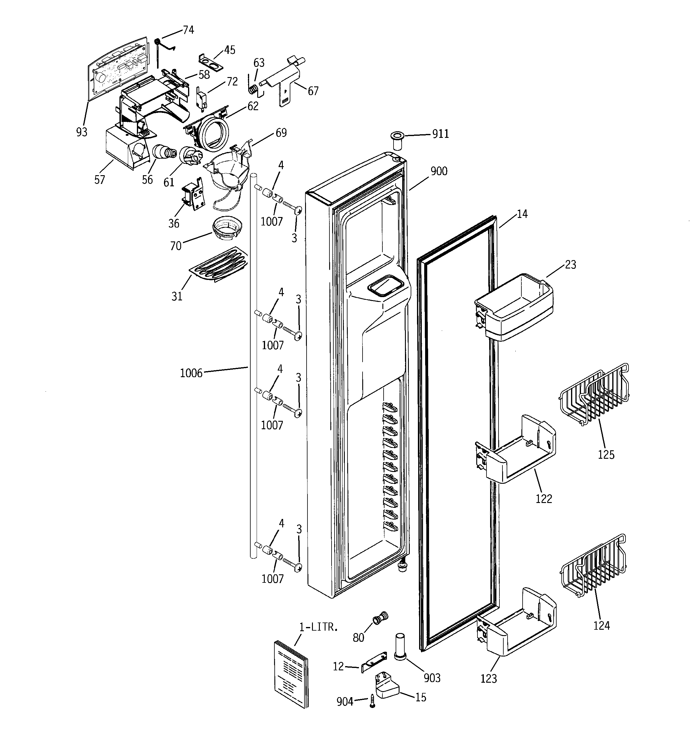 Freezer door