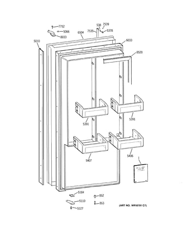 Freezer door