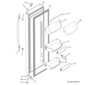 GE PSW26LSRDSS fresh food door diagram