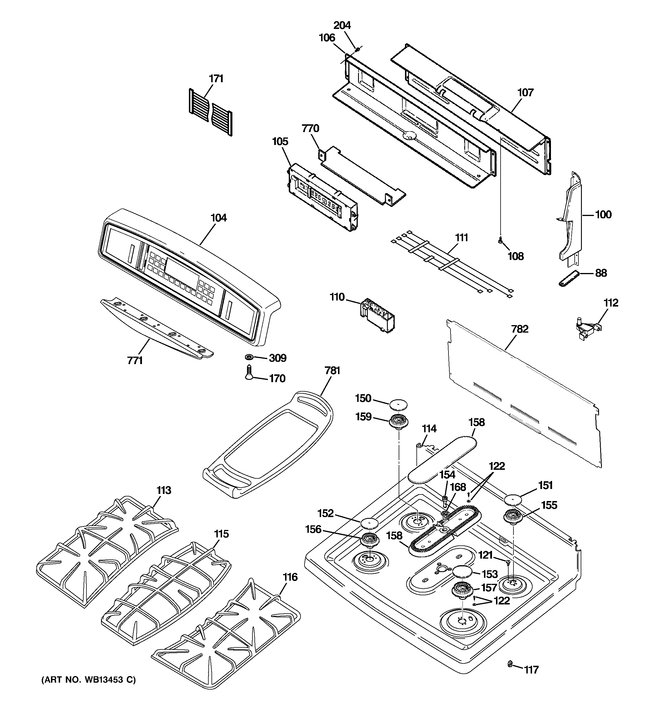 Control panel & cooktop