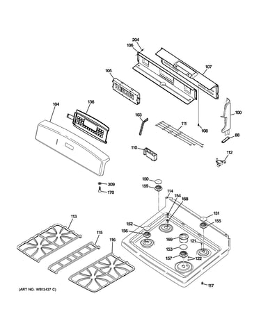 Control panel & cooktop