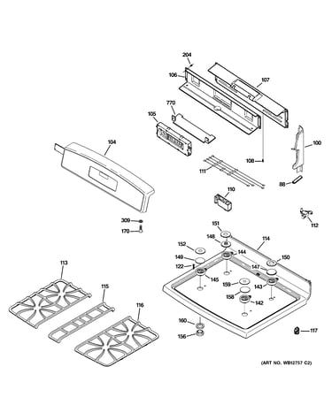 Control panel & cooktop