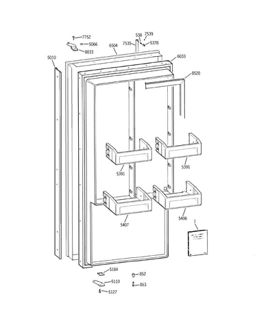 Freezer door