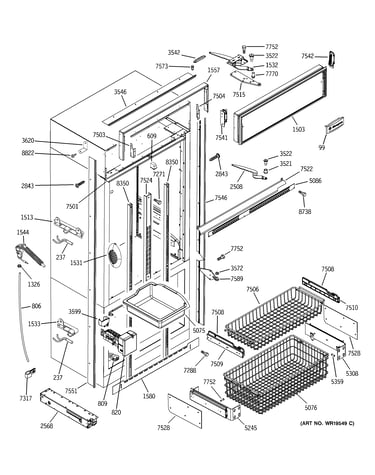 Freezer section, trim & components