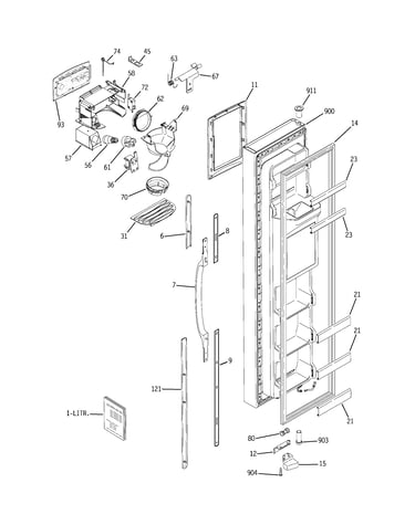 Freezer door