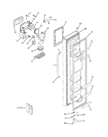 Freezer door