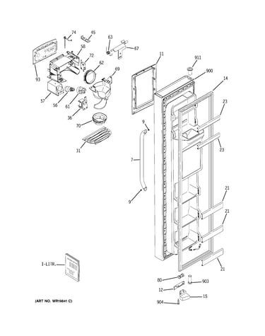 Freezer door