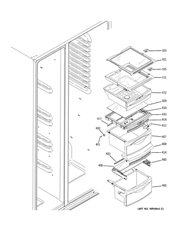 Fresh food shelves
