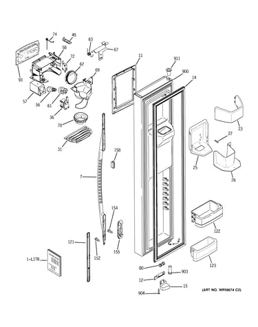 Freezer door