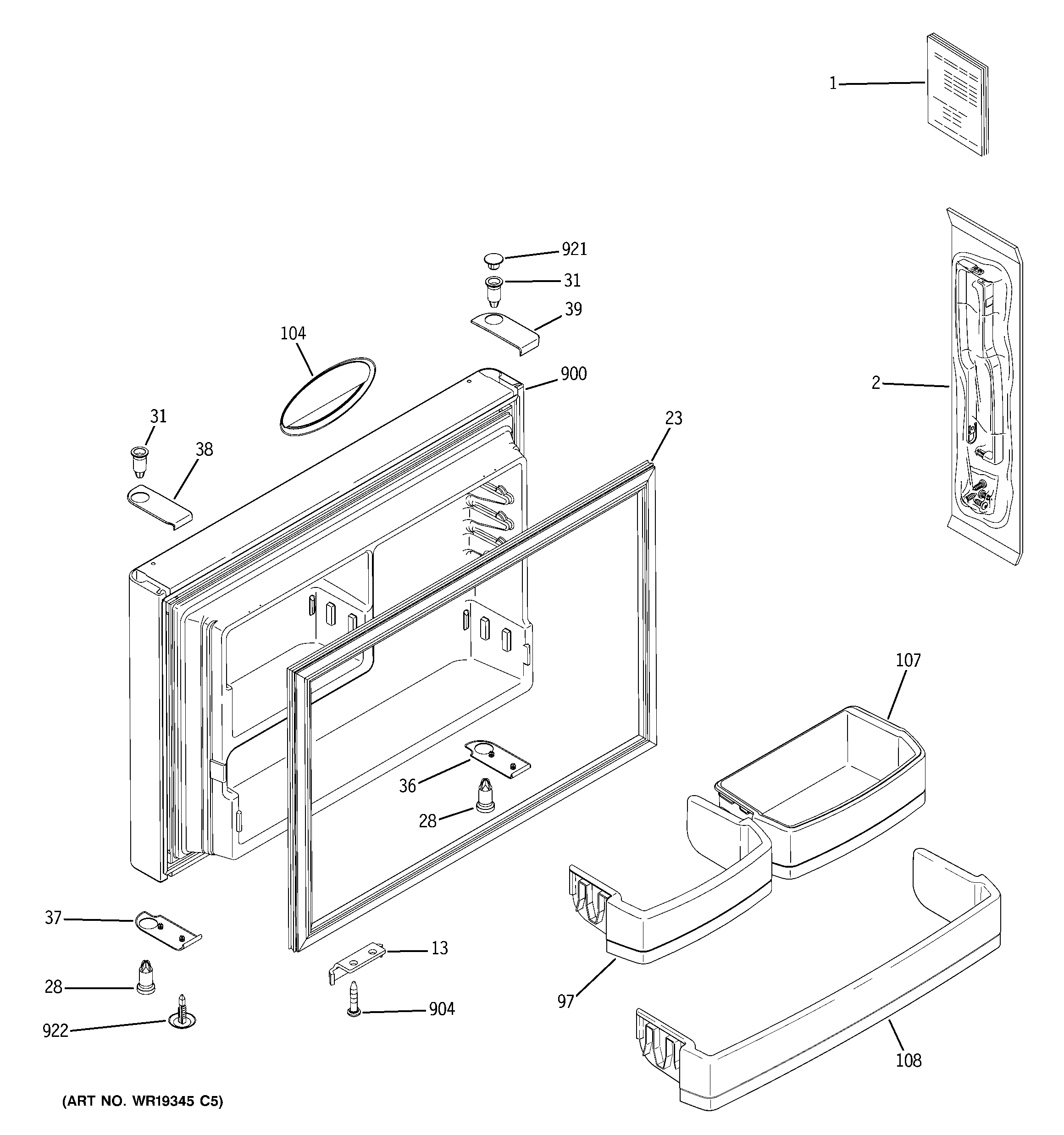 Freezer door