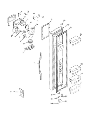 Freezer door