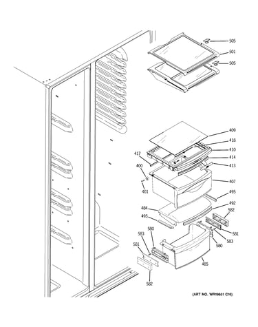 Fresh food shelves