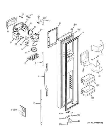 Freezer door