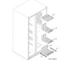 GE ESL23XGSBBS freezer shelves diagram