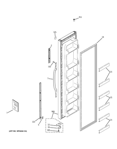 Freezer door