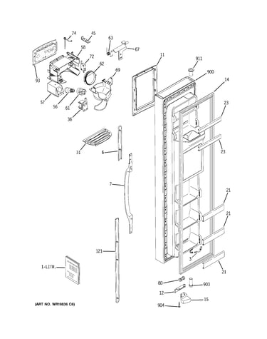 Freezer door