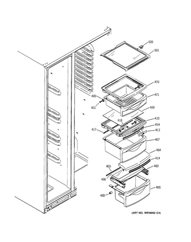 Fresh food shelves