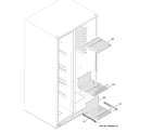 GE GSS25WGSCCC freezer shelves diagram