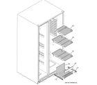 GE GSS25XGPCBB freezer shelves diagram