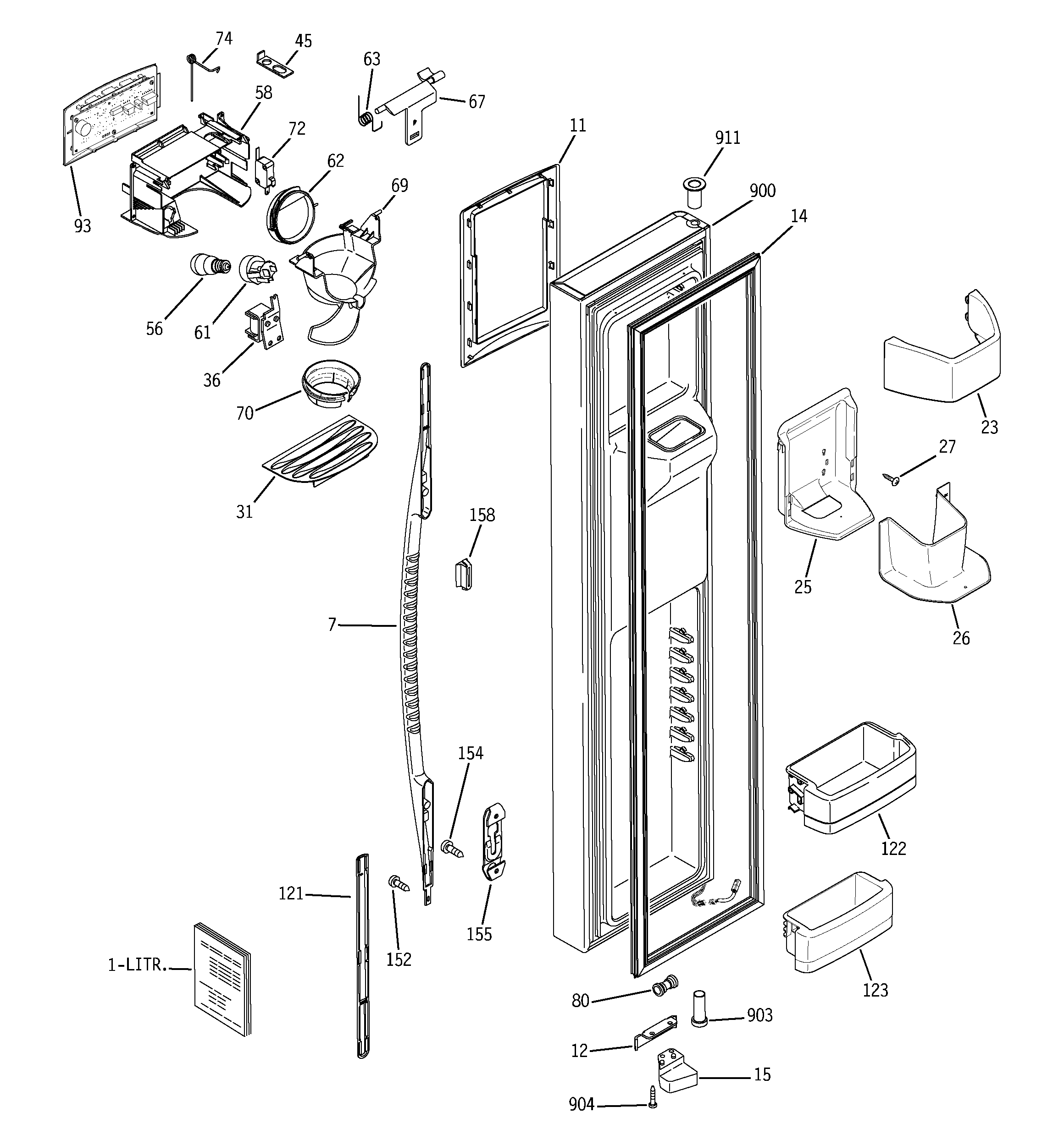 Freezer door