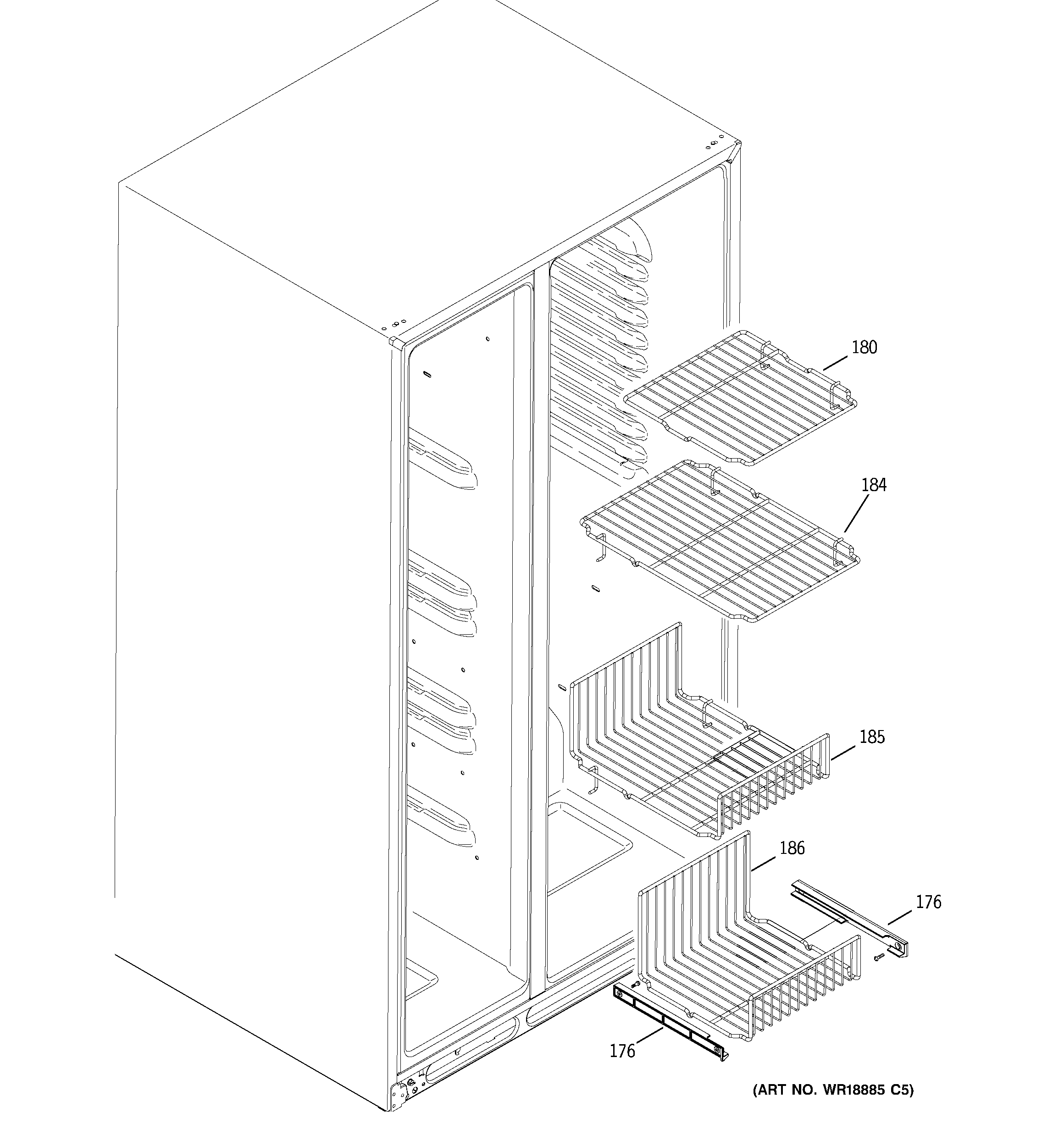 Freezer shelves