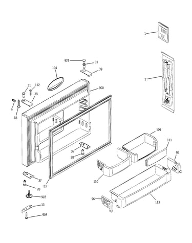 Freezer door