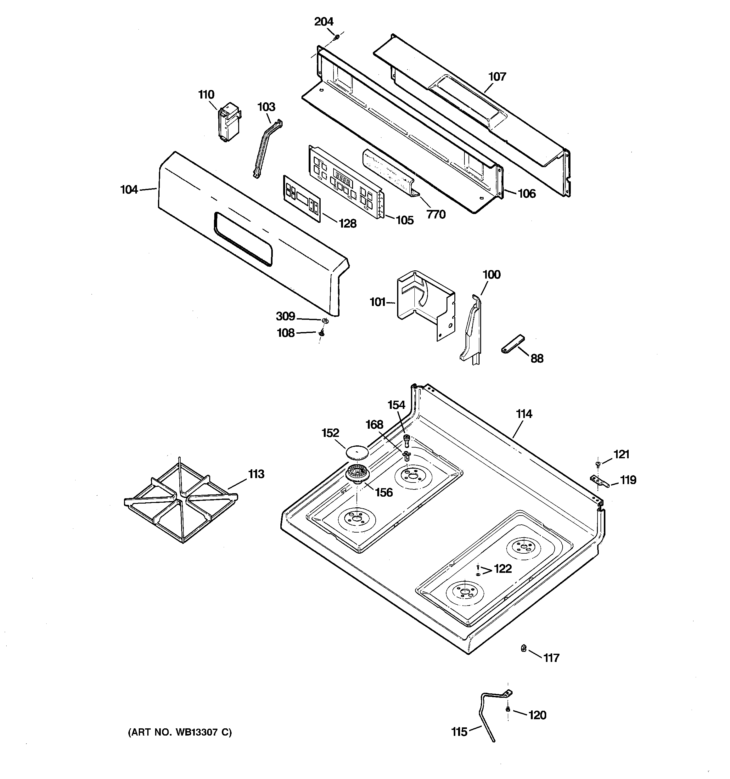 CONTROL PANEL & COOKTOP