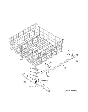 Upper rack assembly
