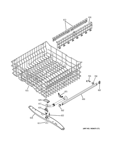 Upper rack assembly
