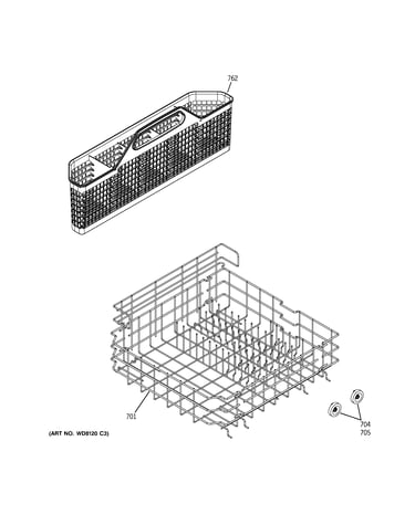 Lower rack assembly