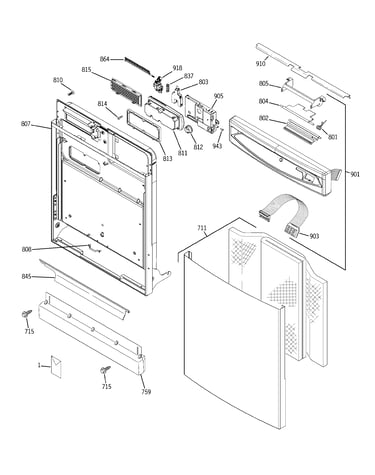 Escutcheon & door assembly
