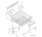 GE GSD6960J10SS upper rack assembly diagram