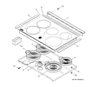 GE JCSP42BK1BB cooktop diagram