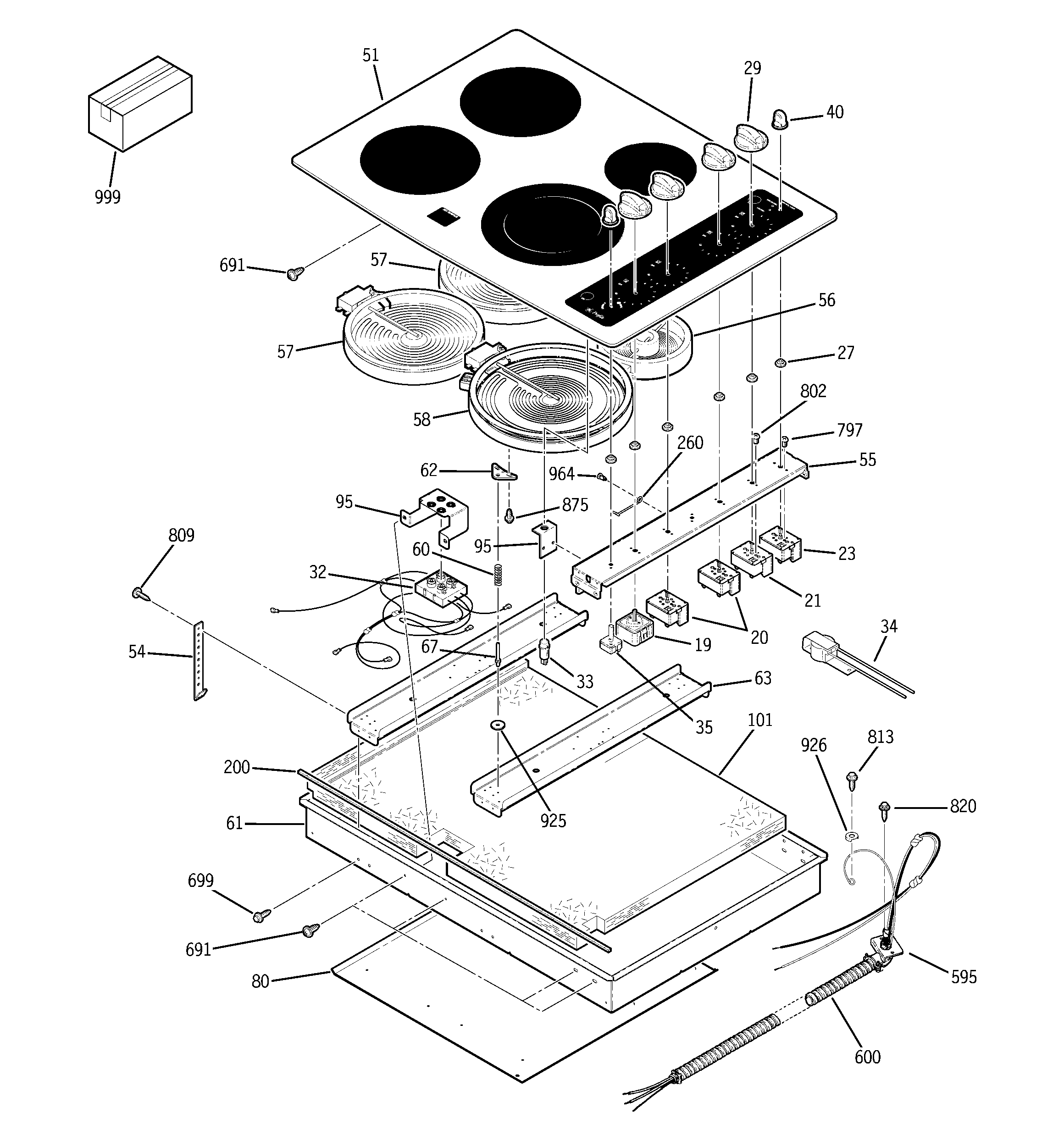 CONTROL PANEL & COOKTOP