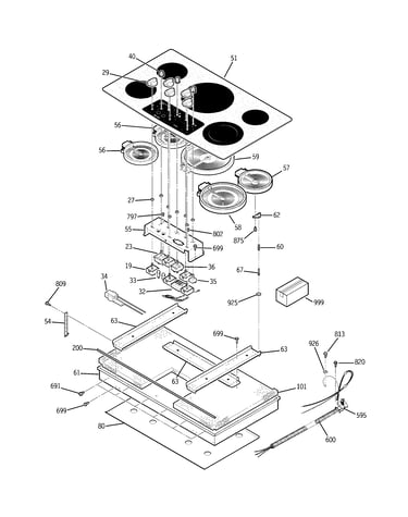 Control panel & cooktop