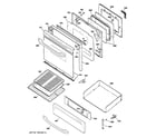 GE JGBP30SEK1SS door & drawer parts diagram