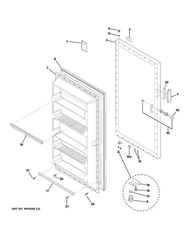 Freezer door