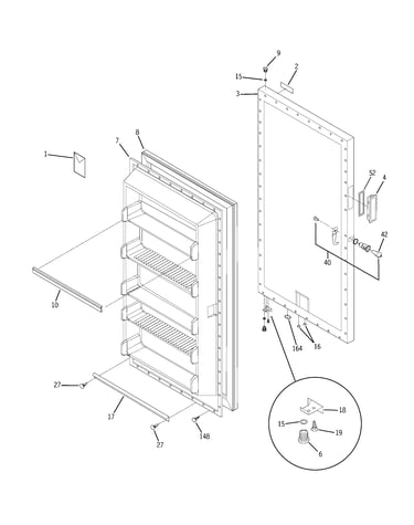 Freezer door