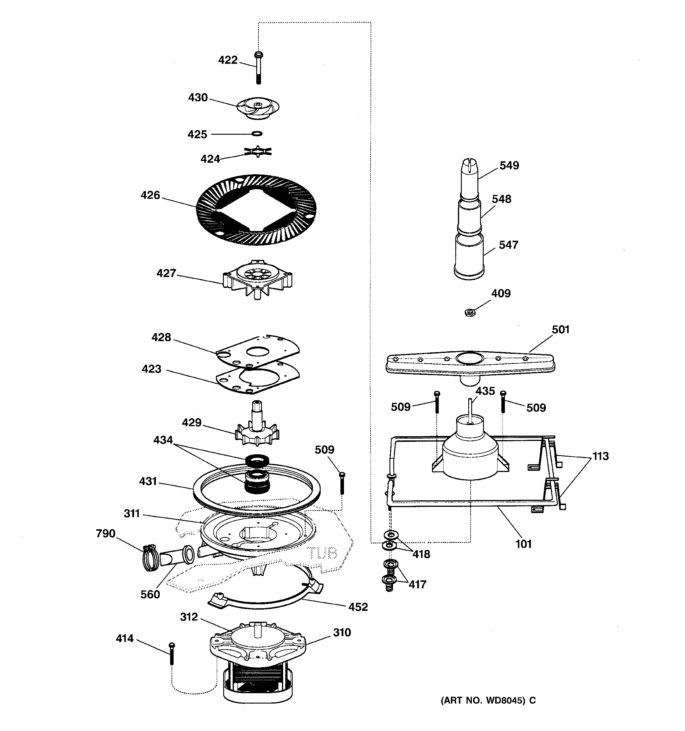 Motor-pump mechanism