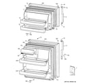 GE GTS17KBSARCC doors diagram