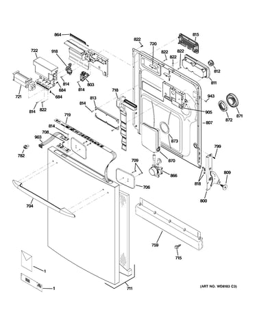 Escutcheon & door assembly