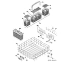 GE PDW9900L00BB lower rack assembly diagram