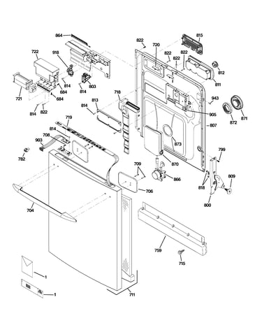 Escutcheon & door assembly