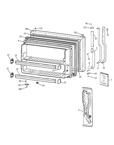 Freezer door