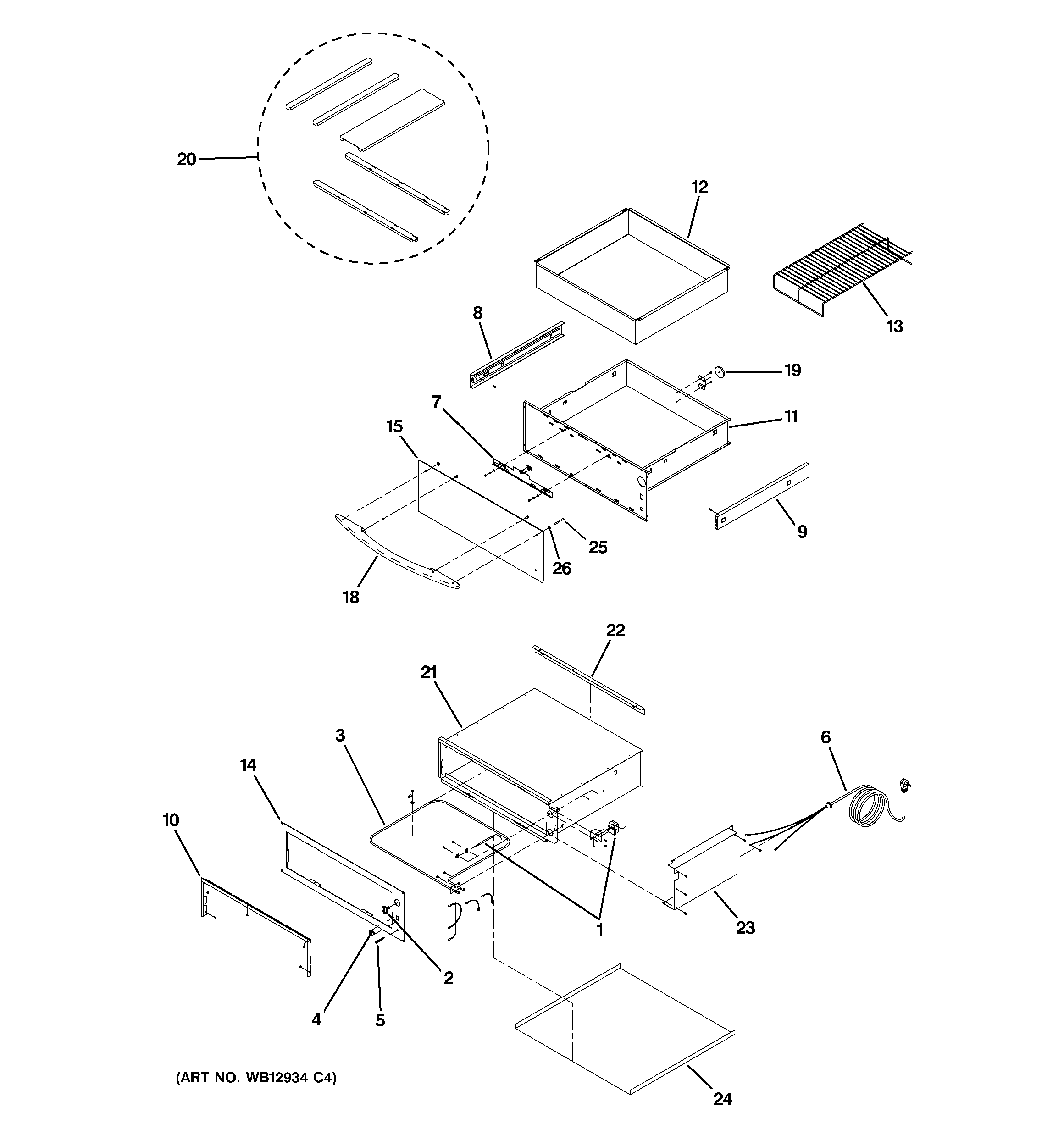Warming drawer assembly
