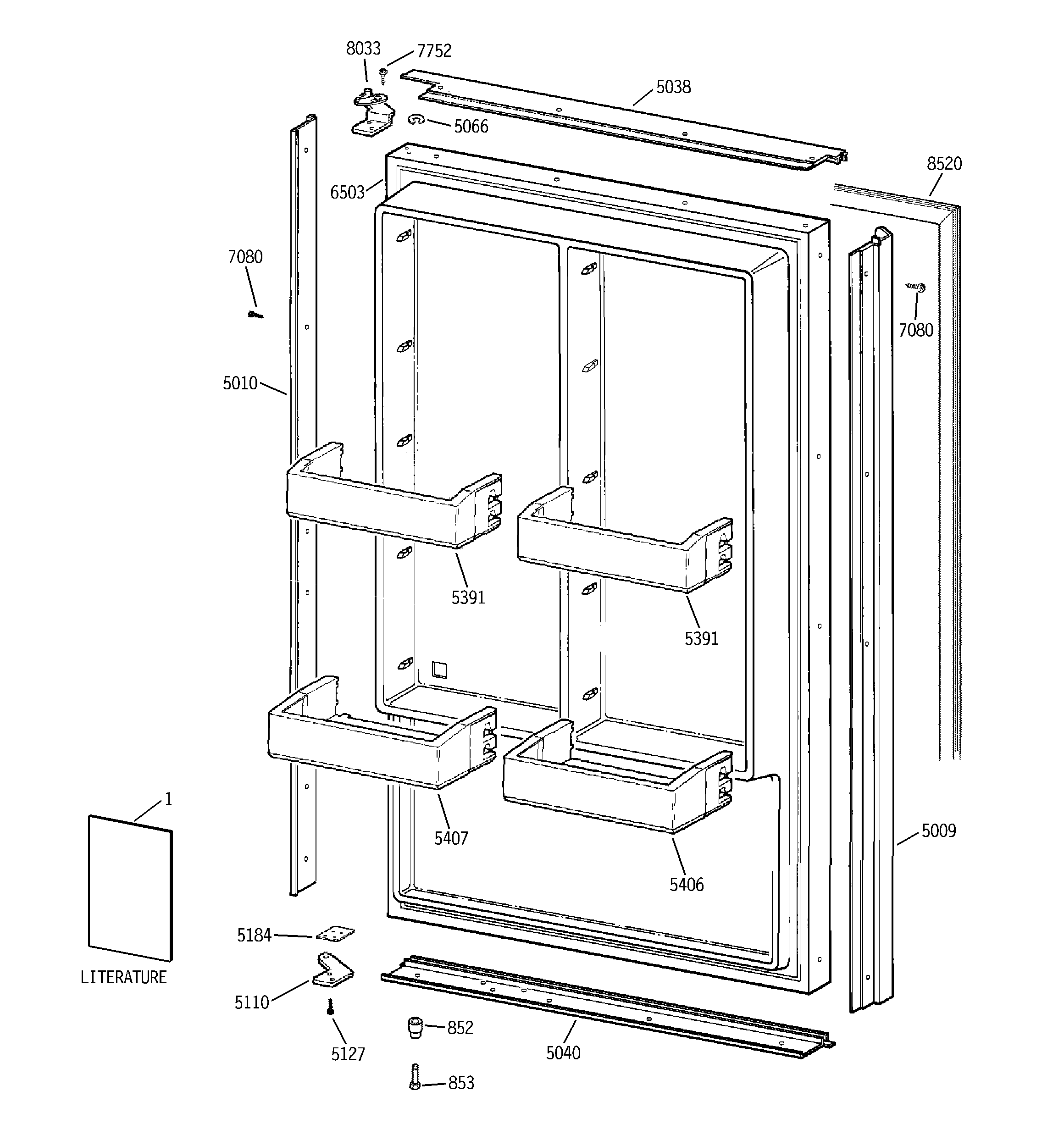 Freezer door